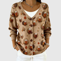 Ramona | Festive Turkey Knit Jacket