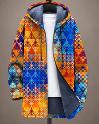 Henriette | Vibrant Mosaic Hooded Jacket