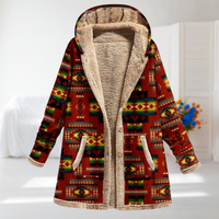 Marceline | Hooded Patterned Coat
