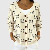 Adele | Cat Face Knit Jacket