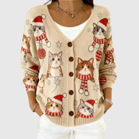 Caterina | Christmas Cat Knit Jacket