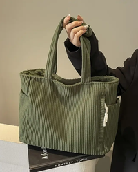 SYLVA | RIBBED TOTE BAG WITH CORD DETAIL