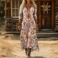 Delia | Bohemian Floral Maxi Dress