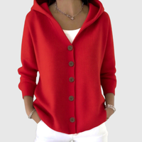 Giuseppa | Red Hooded Knit Jacket