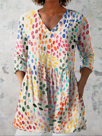 Pauline | Long Blouse with V-Neck