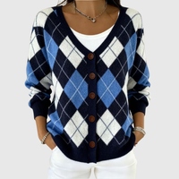 Solidea | Argyle Knit Jacket