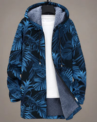 Celeste | Botanical Print Hooded Jacket