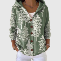 Bianca | Winter Forest Hooded Knit Jacket