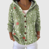Chiara | Christmas Tree Hooded Knit Jacket