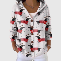 Amabile | Christmas Dachshund Hooded Knit Jacket