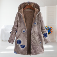 Oriana | Cosy Hooded Printed Coat