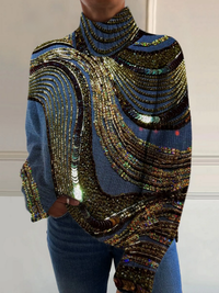Cressida | Shimmering Christmas Turtleneck Jumper