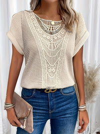 Primrose | Crochet-Trim Round-Neck Top