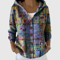 Marinella | Mosaic Patchwork Hooded Knit Jacket