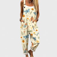 COMFORTABLE PRINTED OVERALLS