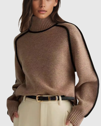 MARIEL | STRIPED TURTLENECK KNIT JUMPER