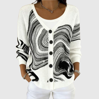 Emilia | Monochrome Swirl Knit Jacket