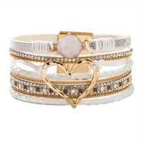Ophelia | Layered Heart Cuff Bracelet