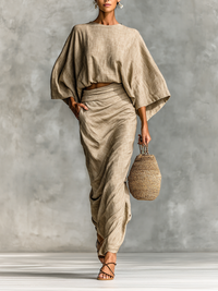 Paule | Long-Sleeved Skirt Set