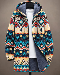 Frederica | Mosaic Print Hooded Jacket