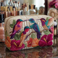 Bright Nectar Quilted Makeup Bag