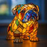 Noiraud – Magical Stained-Glass Dog Lamp