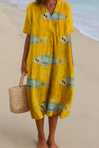 Agnes - Artistically Inspired Cotton Dress