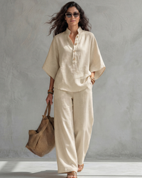 CLEMENTINE | Set with Button-Through Blouse