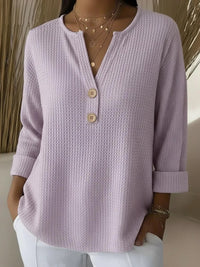 Lucía | Textured Henley Top