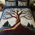 3-Piece Quilted Bedding Set – Woodland Harmony