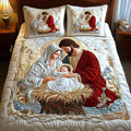 3-Piece Quilted Bedding Set – Santa's Magic