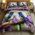 3-Piece Quilted Bedding Set – Bird Sanctuary