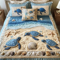 3-Piece Quilted Bedding Set – Sea Turtles