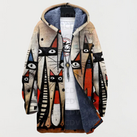 Ellis | Abstract Cat Print Coat