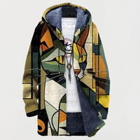 Emerson | Geometric Cat Print Cardigan