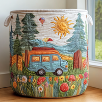 Peaceful Journey | Hand-Quilted Laundry Basket