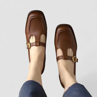 Florence | Square-Toe T-Bar Shoes