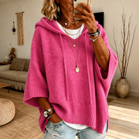 Chloe – Pink Poncho Sweater