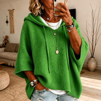 Margaux – Green Poncho Sweater