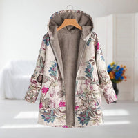Leona | Floral Hooded Mid-Season Jacket