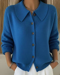 Vega | Shirt Collar Knit Cardigan