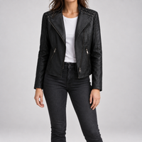 Marguerite | Asymmetric Quilted Moto Jacket