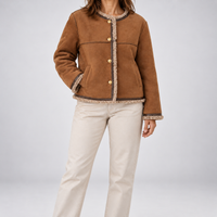 Seline | Suede-Look Cropped Jacket