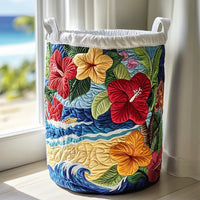 Hibiscove | Hand-Quilted Laundry Basket