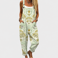 COMFORTABLE PRINTED OVERALLS