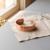Wendy | Wide Dotted Copper Cuff