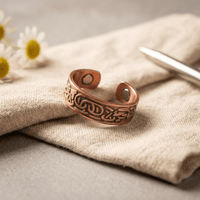Pearl | Scrollwork Magnetic Copper Ring