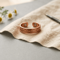Isadora | Woven Pattern Copper Ring