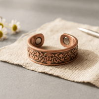 Hermione | Floral Engraved Copper Ring