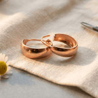 Kitty | Polished Copper Hoop Earrings